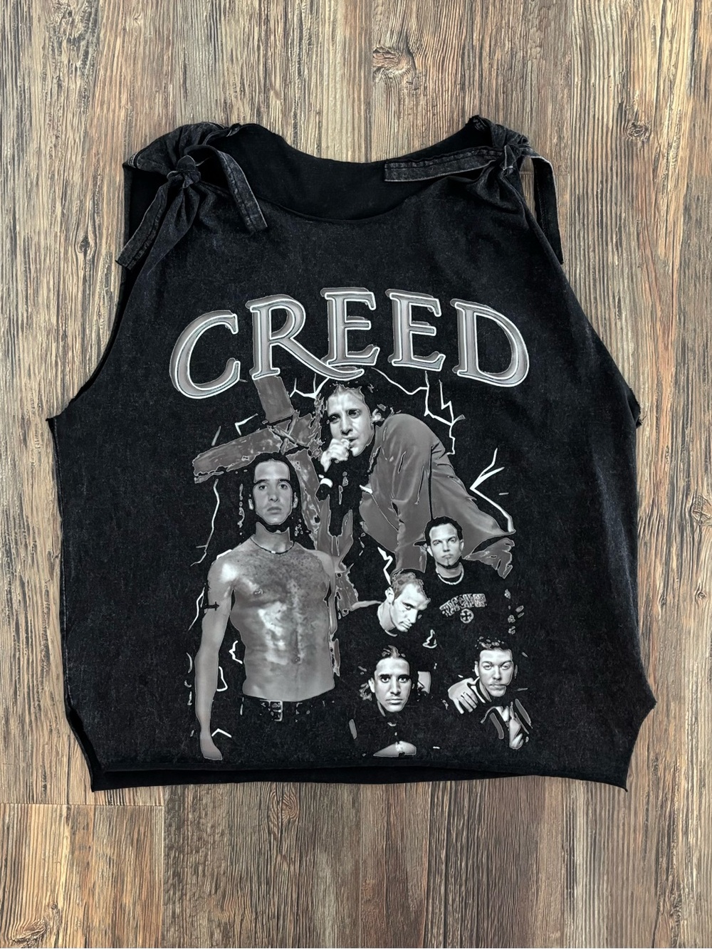 Creed Scott Stapp Band Concert Muscle Tee Tank Top Altered L Black Gray Festival